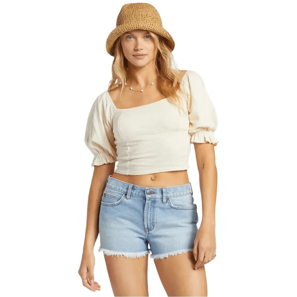 Flora Cream Puff Sleeve Top